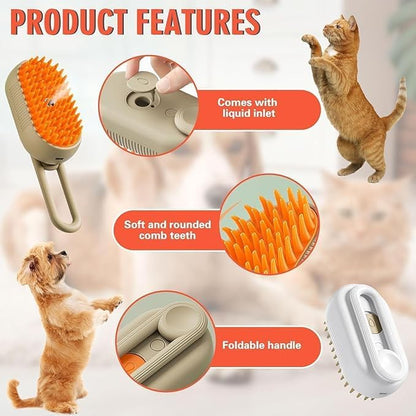 3 In 1 Electric Pet Steam Brush