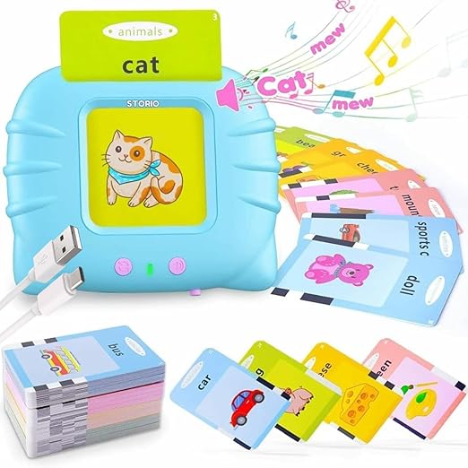 Flash Cards Reading Machine - 112 pcs Card with 224 Words