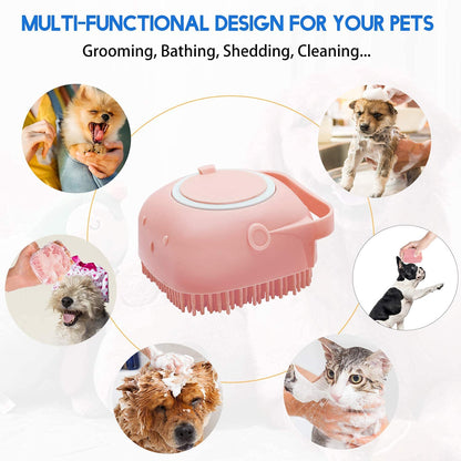 Dog Brush, Cat Bath Brush for Grooming & Bathing