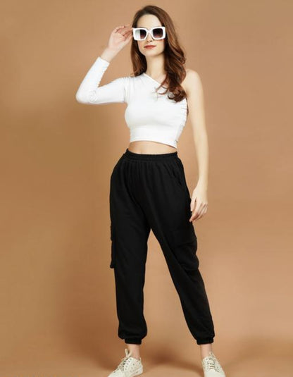 Floreos Relaxed Fit Cargo Joggers for Women C002