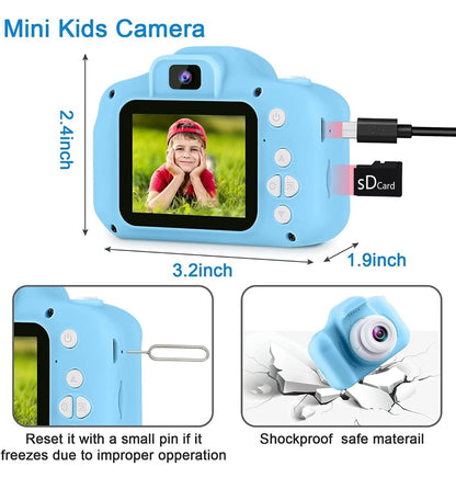 Kids Camera Toys for Girls & Boys, Toddler Camera Toys for Age 3-10 Year Kids 1080P HD Digital Video Camera (Without SD Card)