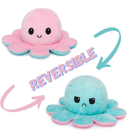 Reversible Octopus Plush Stuffed Animal Soft Toy for Kids | Super Soft Octopus Plush Toy for Boys and Girls | Octopus Plushie Reversible -18cm