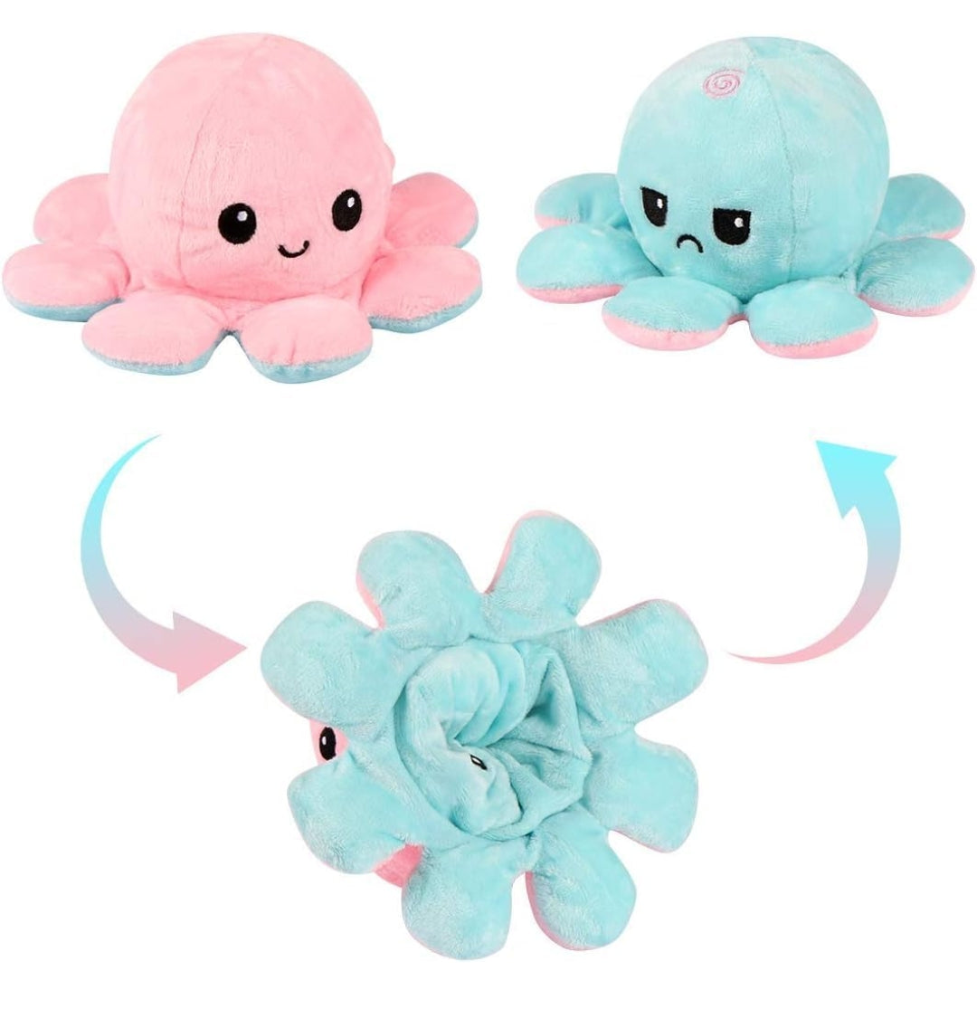 Reversible Octopus Plush Stuffed Animal Soft Toy for Kids | Super Soft Octopus Plush Toy for Boys and Girls | Octopus Plushie Reversible -18cm